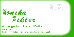 monika pikler business card